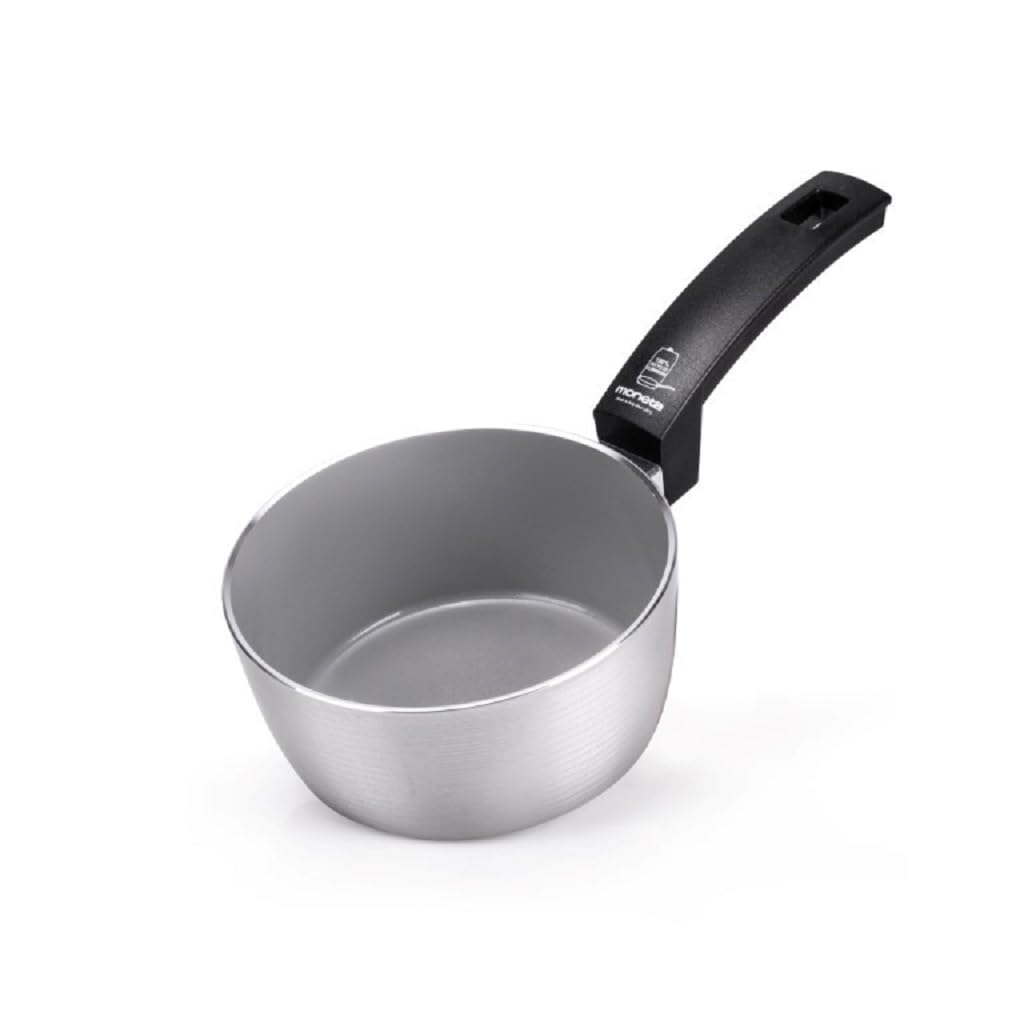 Moneta Innova Saucepan 1 m 16 cm, Natural FineGres Coating (NO PFAS), Also Suitable for Induction, 100% Made in Italy