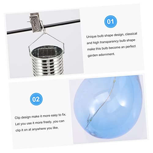 4 Bombillas solares LED colgantes para exterior miniatura 6