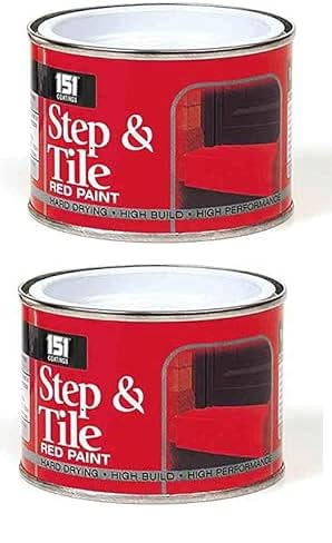YSAMAX 2X Red Glossy Paint for Tiles, 151 Coatings Step & Tile Glossy for Wood, Metal, Concrete Topcoat Paint, Ideal For Indoor and Outdoor, (Pack of 2, 180 ML)