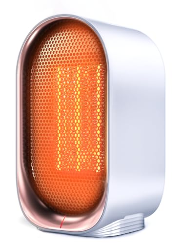 Space Heater, Portable Small Heaters for Indoor Use, Electric Desk Heater with Overheat and Tip-Over Protection, Mini Personal Heaters for Home Office Workspace,Blue