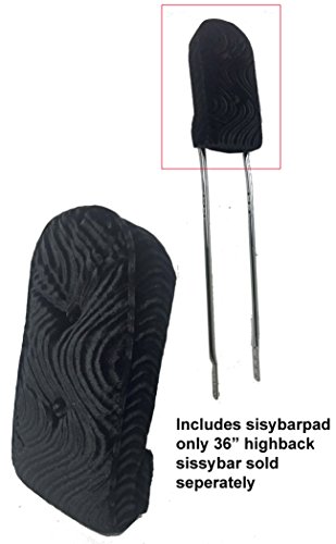 Highback Sissybar Pad BLACK VELOURE