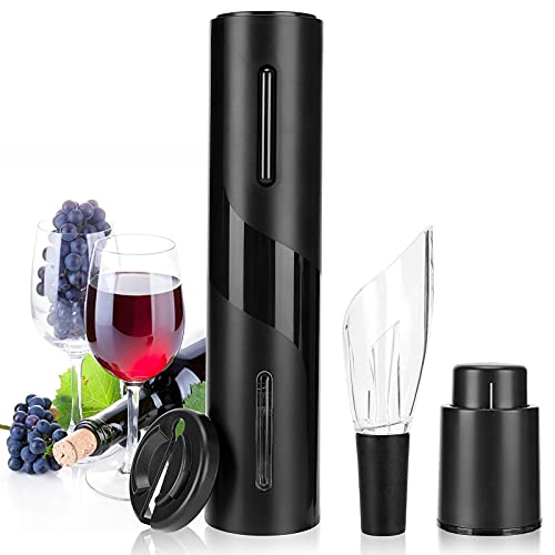 4 en 1 Sacacorchos Eléctrico, Yideng USB recargable Profesional Abrelatas de Vino Set con vertedor, tapón de vacío Automatico Abridor de Botellas de Vino para los amantes del vino hogar fiesta Cover
