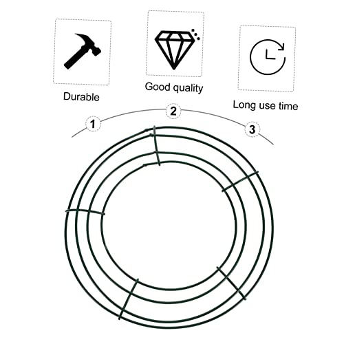 Base resistente para manualidades DIY GALPADA: aros redondos de hierro verde de alta calidad 6