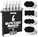 Liquid Chalk Marker Pen - White Dry Erase Marker - Chalk Markers for Chalkboard Signs, Windows, Blackboard, Glass - 6mm Reversible Tip (6 Pack) - 50 Chalkboard Labels Included
