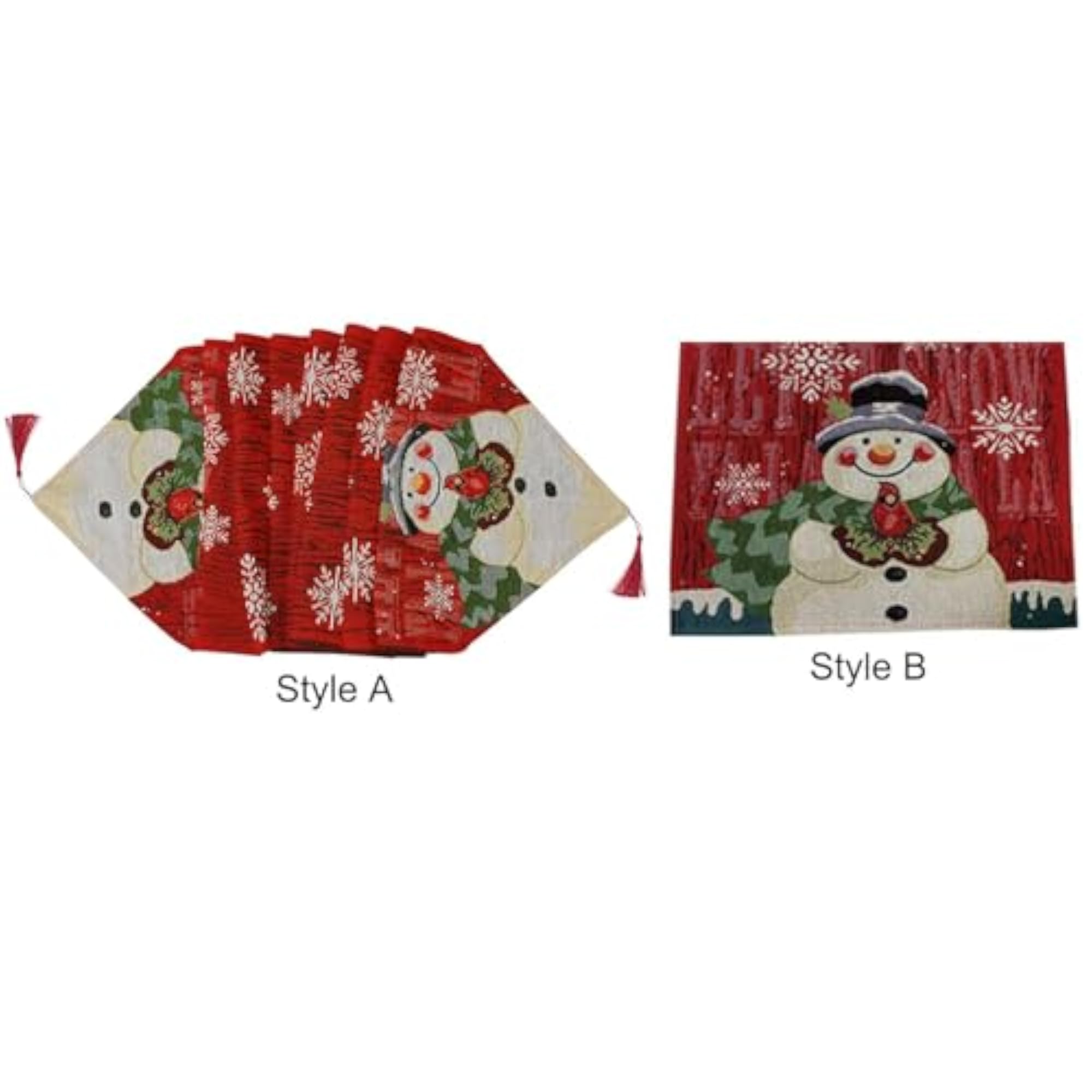 Christmas Tablecloth Desktop Decorative Table Cloth for Winter Home Festival 35cmx183cm