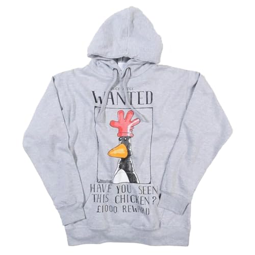 Wallace and Gromit Feathers McGraw Wanted Poster Hoodie Grey