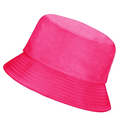 Image of Rosoz 1 & 2 Pack Bucket Hat for Women Men Summer Travel Beach Sun Hat Outdoor Cap Unisex Bucket Hats