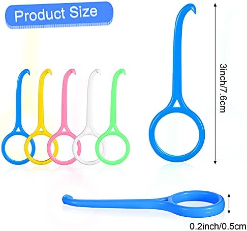 5 Pieces Aligner Removal Tool Retainer Remover Tool Kits Invisiline Chewies and Remover Tool Invisible Aligner Braces Remover Hook for Tooth Cleaning Oral Care (White, Yellow, Pink, Green, Blue)