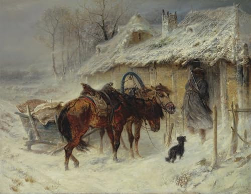 Tableau A la recherche des contrebandiers Adolf Schreyer pour habiller un grand mur vide 60x90