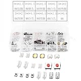 250pcs 10 Types Tactile Push Button Micro Switch Micro Momentary Tactile Push Button Switch Tact Assortment Kit for Car Remote Control Key with Plastic Box
