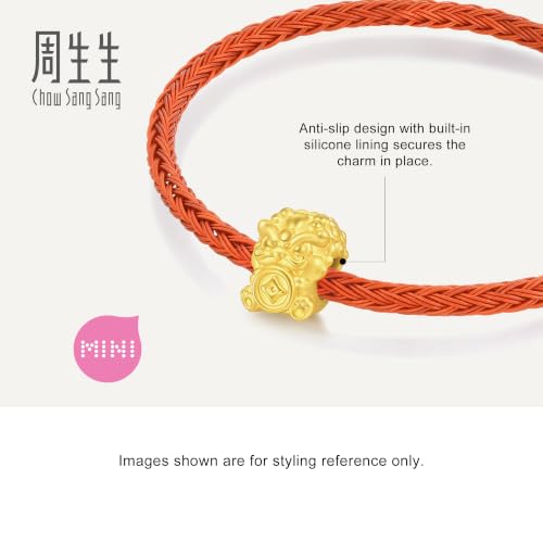 Image of CHOW SANG SANG Charme 999 24K Gold Auspicious Pixiu Charm Bracelet for Women 17cm 95504C