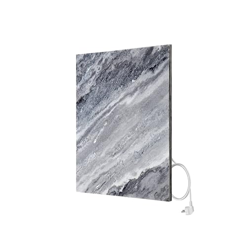 Marwona Calefactor de infrarrojos de piedra natural con termostato I 500 W I Carrara-Optik B-500 I Radiador Eléctrico de Pared Eficiente I 5 años de g...