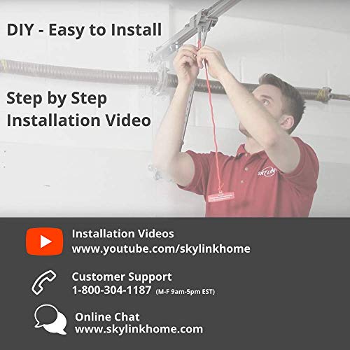 SKYLINK ATR-1622BK Atoms 1/2 HPF Garage Door Opener with Extremely Quiet DC Motor, Belt Drive, Built-in LED Light, Remote Controls, Keypad Keyless Entry, Deluxe Wall Console, White - Thumbnail 7