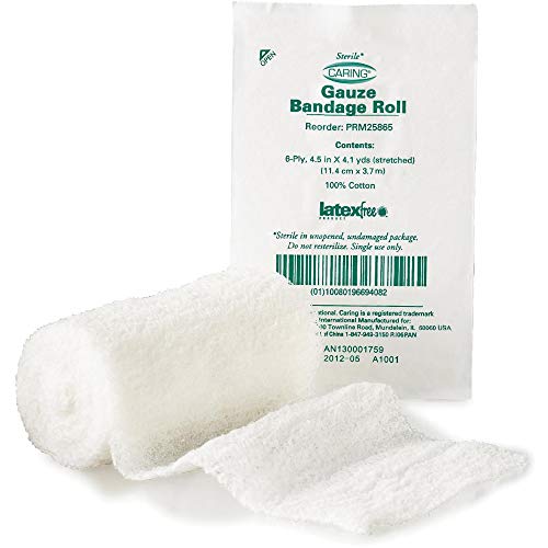 Medline, PRM25865, Venda Esterilizada de Gasa en Rollo, 100 / Caja, Blanco miniatura 1