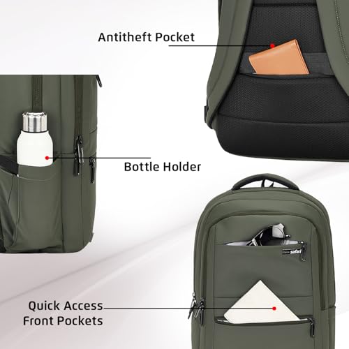 Image of Safari Tux 30L Formal Laptop Backpack Bag for Men & Women, Ideal for Office Use /School /College Boys and Girls, 2 Compartment, Premium PU Fabric, Antitheft, Trolley Sleeve & Organizer