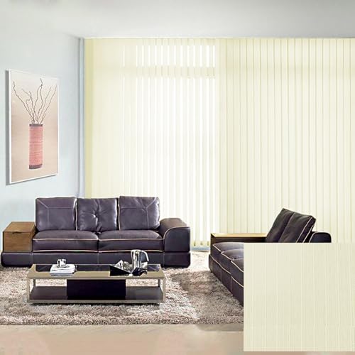 Persianas opacas verticales de 170 x 280 cm, bloqueo de luz y reducción de temperatura, ideal para puertas correderas y ventanas francesas, incluye pesos y cadena