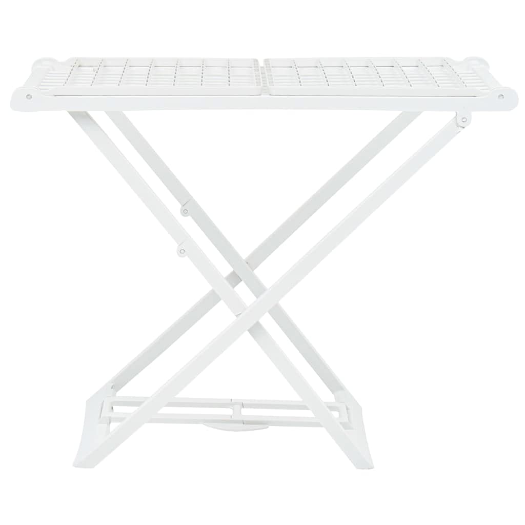 vidaXL Stendibiancheria da Pavimento Pieghevole con Ali Leggero Robusto Resistente Pratico Stendino Accessori Lavanderia Bianco in Plastica