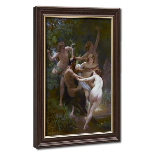 Impression sur toile Nymphes et Satyre Bouguereau tableau haut de gamme