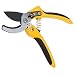 Anvil Pruning Shears 8 inch Bypass Rose Clipper Professional SK-5 Steel Blade Sharp Gardening Scissors Hand Pruners (Yellow Anvil)