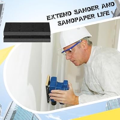 2 Pcs Soft Black Foam Sanding Pads Interface Sander Backing Pad Compatible with Festool RS400 LS130 Sander, 80 x 133 x 12 mm