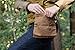1844 Helko Werk Germany Forager Pouch - Bushcraft & Wilderness Survival Harvesting - Leather & Waxed Canvas - Tan - 8.5