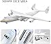 1:400 Scale Antonov 225 Airplane Models Alloy Diecast Aircraft Model Kit,Display Model Plane for Adult,Aviation,Military Enthusiast.