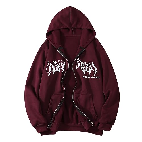 Generisch Sweat à capuche garçon 170 Sweat-shirt imprimé Veste à capuche Street Fashion Unisexe Cordon de serrage Veste de survêtement avec E des années...