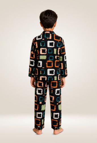 Image of 3BROS Kid's Pure Cotton Full Sleeves Night Suit /Dress for Boys /Girls Full Pajama & Top Sleep Suit Combo Set