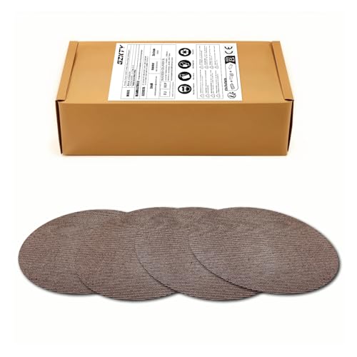 GZKTY 50 pièces Disque Abrasif 125mm Maille Disque de Poncage Autoagrippant Grain P60 P80 P120 P180 P240 Pour Bois, Mastic, Peinture, Ponceuse Excentrique