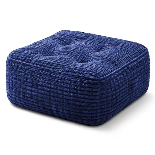 Blue 6-Inch Washable Floor Cushion