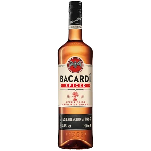Ron BACARDÍ Spiced, ALC. 35 %, 70 cl / 700 ml, licor de primera calidad elaborado con ron envejecido en barrica, mezclado con aromas naturales y especias