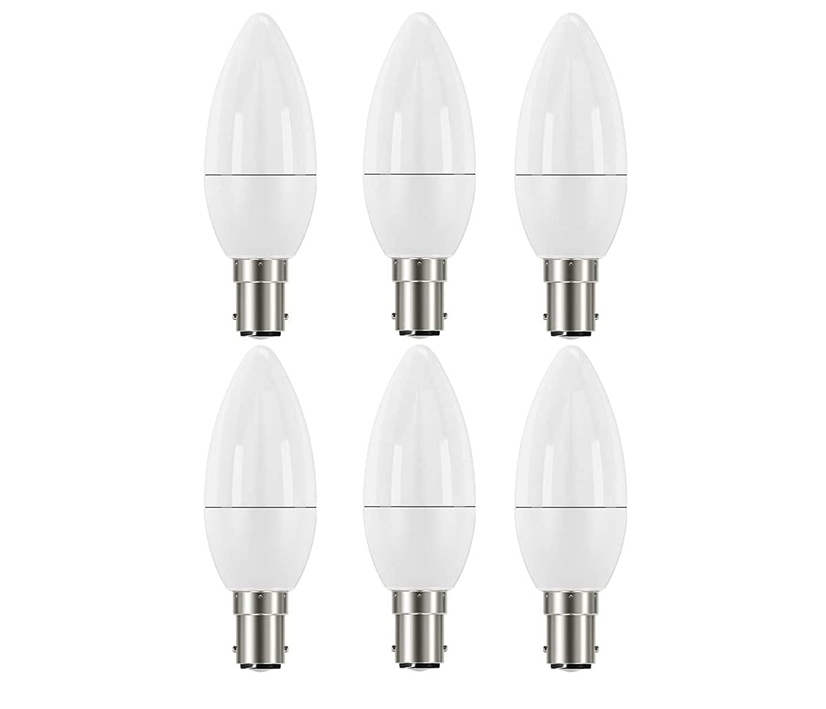 Lumilife B15 LED 5W Light Bulbs Candle 6500K Daylight Frosted Dimmable 40W Halogen Replacement Small Bayonet (6)