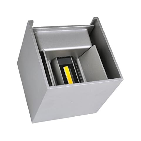 Dimmable Outdoor Waterproof Wall Light,Midore AluminumIP65 Up Down Lighting Angle Adjustable LED Wall Lamp Exterior Cover