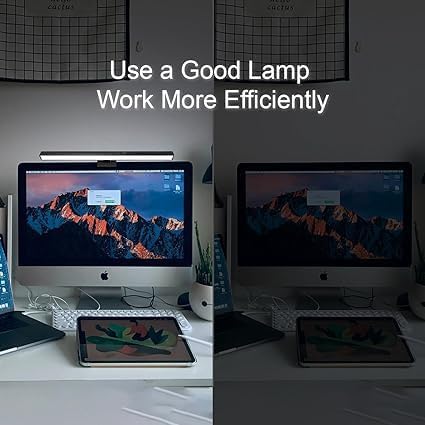 Image of RGB Monitor Light Bar with 16 Modes, Screen Bar Lamp with Touch Control, Eye-Caring No Glare Desk Light, 3 Color Temperatures & Adjustable Brightness, USB Powered Clip-On Light