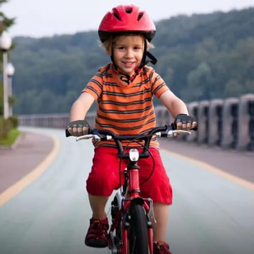 aifitbre Luvas de bicicleta para crianças – Luvas de ciclismo sem dedos, malha antiderrapante de sil