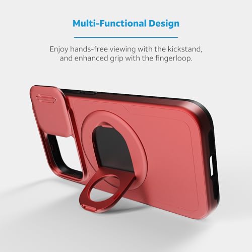 Coque iPhone 15 anti chute AT&T Essentials rouge protège caméra arrière - 3