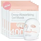 COSYUREE Collagen Deep Absorbing Hydrogel Mask, Korean Collagen Hydrogel Mask, Overnight Face Mask, Hydrating, Glass skin, Rejuvenation, Korean Skincare, 34g x 5ea