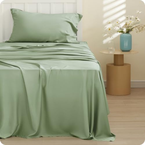 Image of Bedsure PureWoven 100% Rayon Derived from Bamboo, Twin Bed Sheets, 3 Pieces