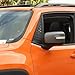 CheroCar Rear Triangle Glass Cover Aluminum Alloy Front Window Trim Panel for Jeep Renegade Accessories 2016 2017 2018 2019 2020 2021 2022 2023 2024 2025 2026 Black