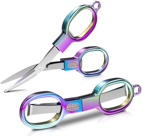 Amazon.com : Shapenty Stainless Steel Folding Portable Travel Scissors ...