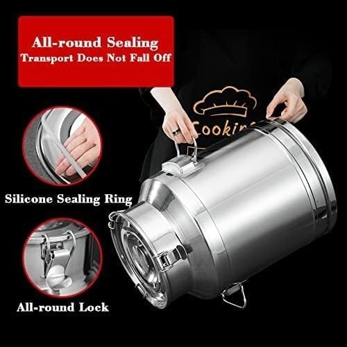 304 Stainless Steel Fermenter Tank - Heavy Duty Sealed Lid for Secure Home Brewing & Wine Storage - Durable Fermentation Equipment for Oil & Food Preservation