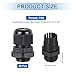 MECCANIXITY 30Pcs PG9 Cable Glands 4-8mm Thread Waterproof Adjustable Cable Connector for Industrial Junction Boxes Machinery, Black