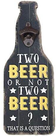 Keystone Hanging Bottle Opener, Black, Size: Approx. W 5.8 x D 1.6 x H 15.4 inches (14.7 x 4 x 39