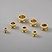 KUBOOZ Jewelry Gold Plated Flower Stainless Steel Crystal Gems Screw Back Ear Plugs Gauges Sold in Pairs 18mm