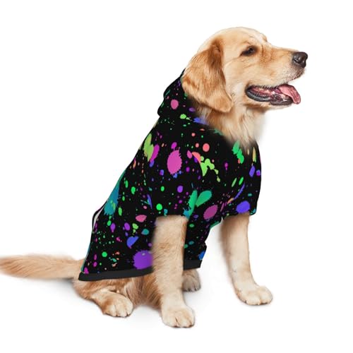 Suéter con capucha para perro Glow in Dark Neon miniatura 2