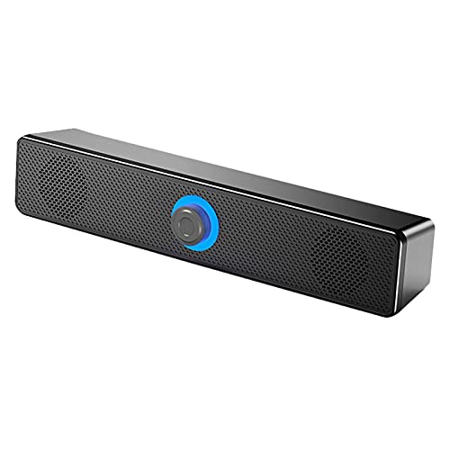 Qoekacy Home Cinema HiFi Altavoces con cable Portátil Barra de Sonido Bajo Estéreo Subwoofer USB Trabajo para Ordenador TV Teléfono