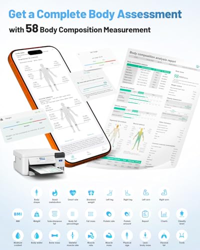 Báscula digital CLORIS con análisis corporal y Bluetooth miniatura 6