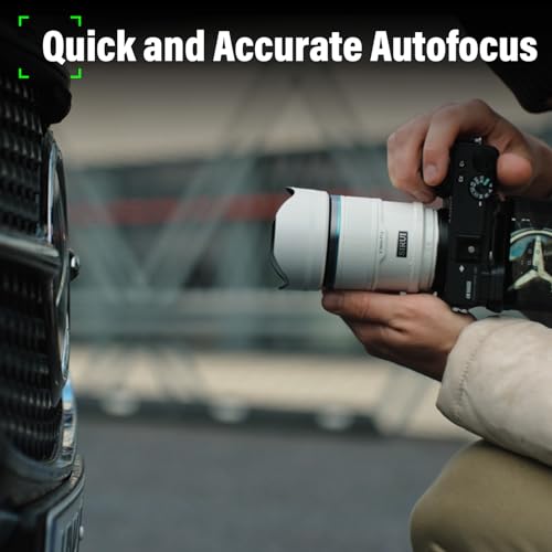 Image of SIRUI Sniper 56mm Autofocus Lens, F1.2 Wide Angle APS-C Camera Lens for A5, A6, FX30, ZV-E10 (E Mount, White)