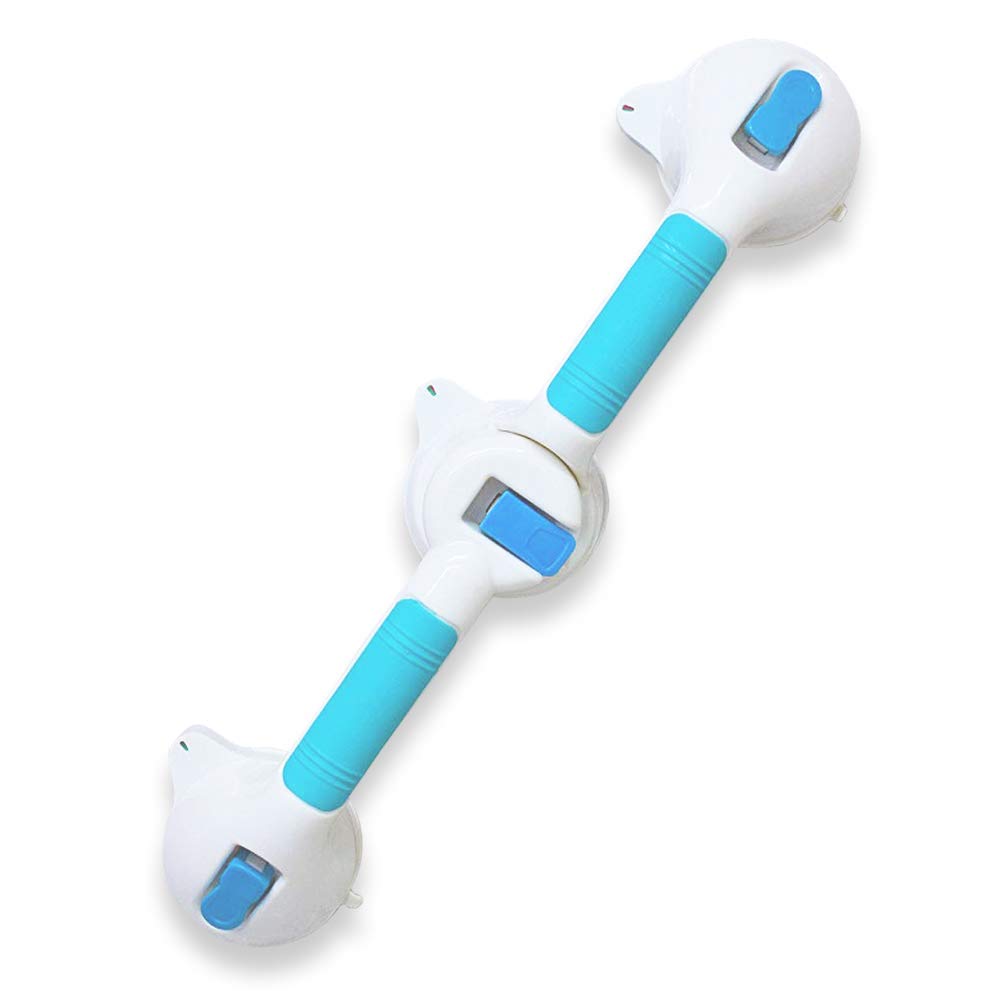 ANZZI Triple Suction Grab Bar for Bathtub and Shower with 180 Degree Swiveling Action | Shower Handle with Suction for Elderly and Kids | Portable Lifeline Grip Safegrip Bath Handle | AC-AZ061