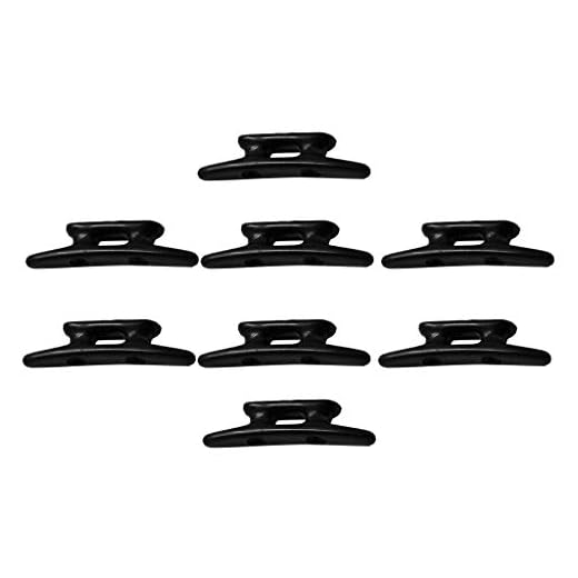 H HILABEE Bitte da Ormeggio di 8 Pacchi Piattaforma Chiusa di Nylon da 3 Piedi (Nero)